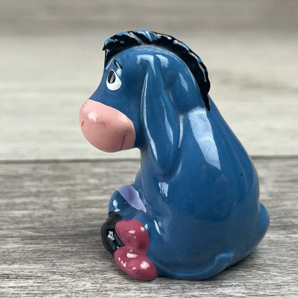 Vintage Disney Mini Eeyore Porcelain Figurine 1.5”